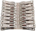 Clothes Pins 32 Pcs Metal Beach Chair Towel Clips,Heavy Duty Stainless Steel Clothespin, Row Cover Clips,Garden Clips,Greenhouse Clamps