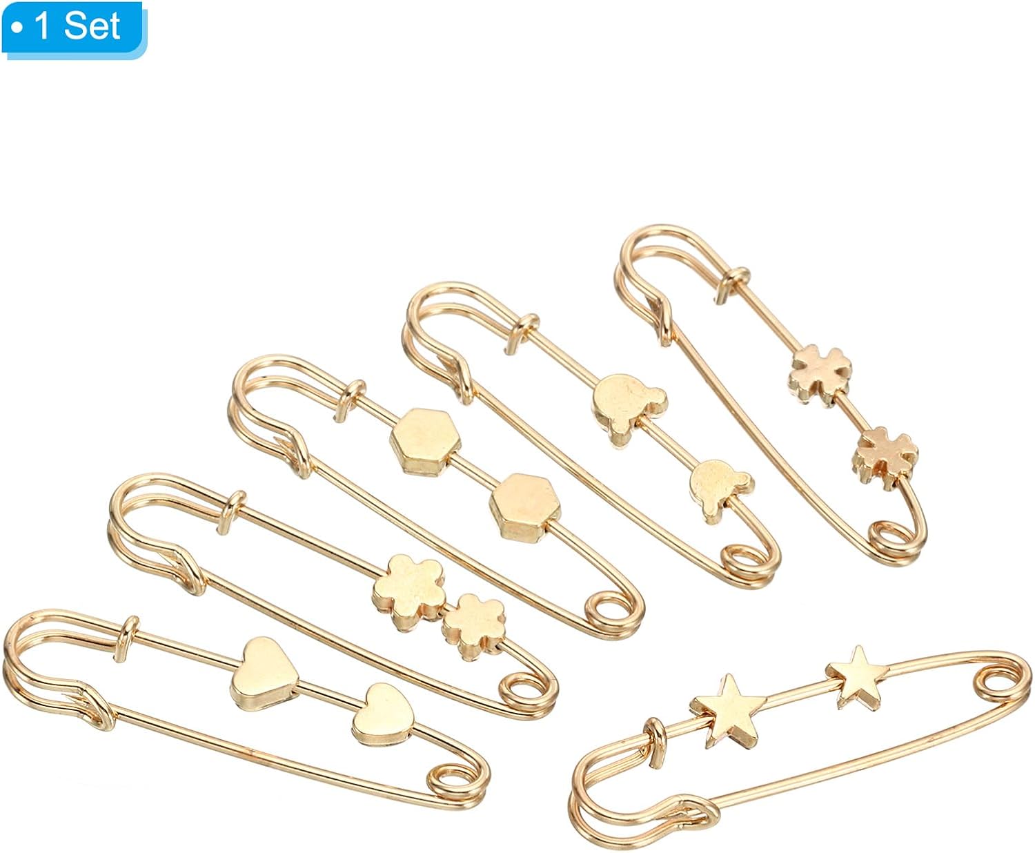 Decorative Pins for Clothing Fashion Safety Pins Simulation Pearl Safety Pins, 6Pcs Faux Pearl Brooch Pins for Women Clothing Sweater Shawl Decoration