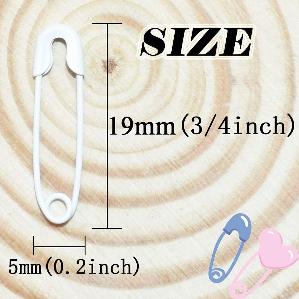 Mini Metal Safety Pins Brooch 20 Colors Decorative Charms Small Small Pin for Jewelry Kilt Knitted Fasteners Used in Clothes Skirts Dresses 1000PCS 19mm