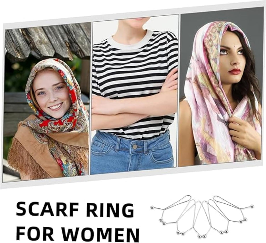 8PCS Decorative Hijab Safety Pins, U-Shaped Scarf Clips, Wedding Dress Accessories, Invisible Waist Tighteners Versatile,Brooch Pins for Women