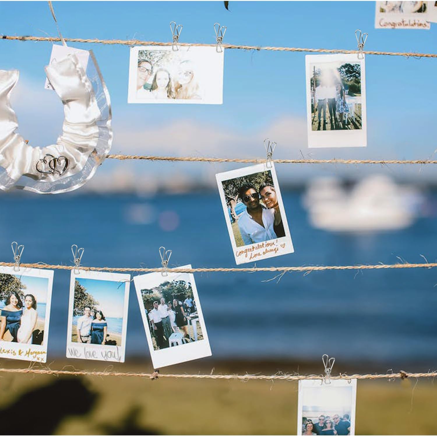 Laundry Clothes Pins Clips 50 Pack, Stainless Steel Heavy Duty Laundry Peg Metal Clip Clothespins for Hanging, Outdoor Clothesline, Snack Bags, Towel, Pictures, Office