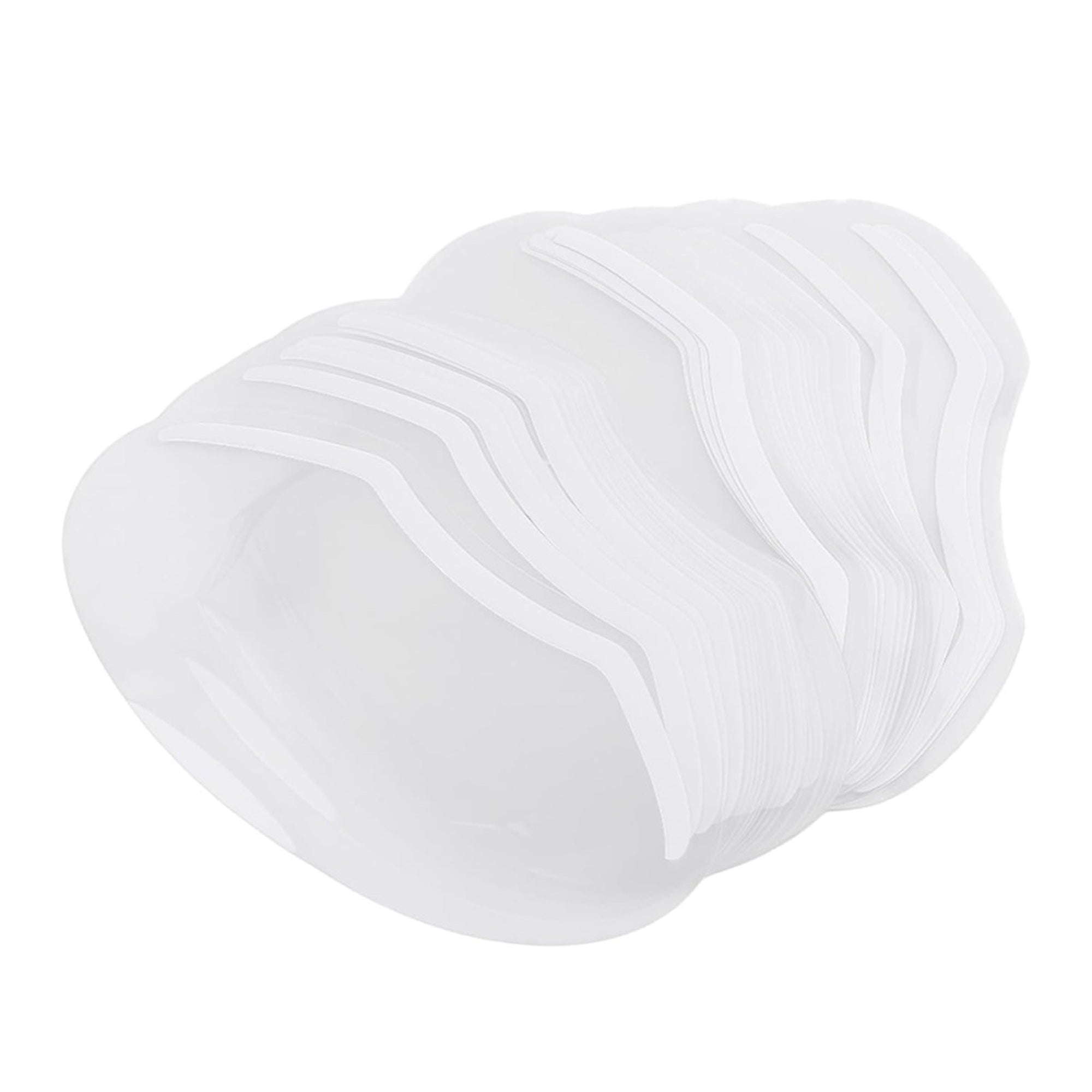 Disposable Face Shield for Hair Salon, 50 Pieces Curved Bangs Stickers, Transparent Protective Shield for Haircuts