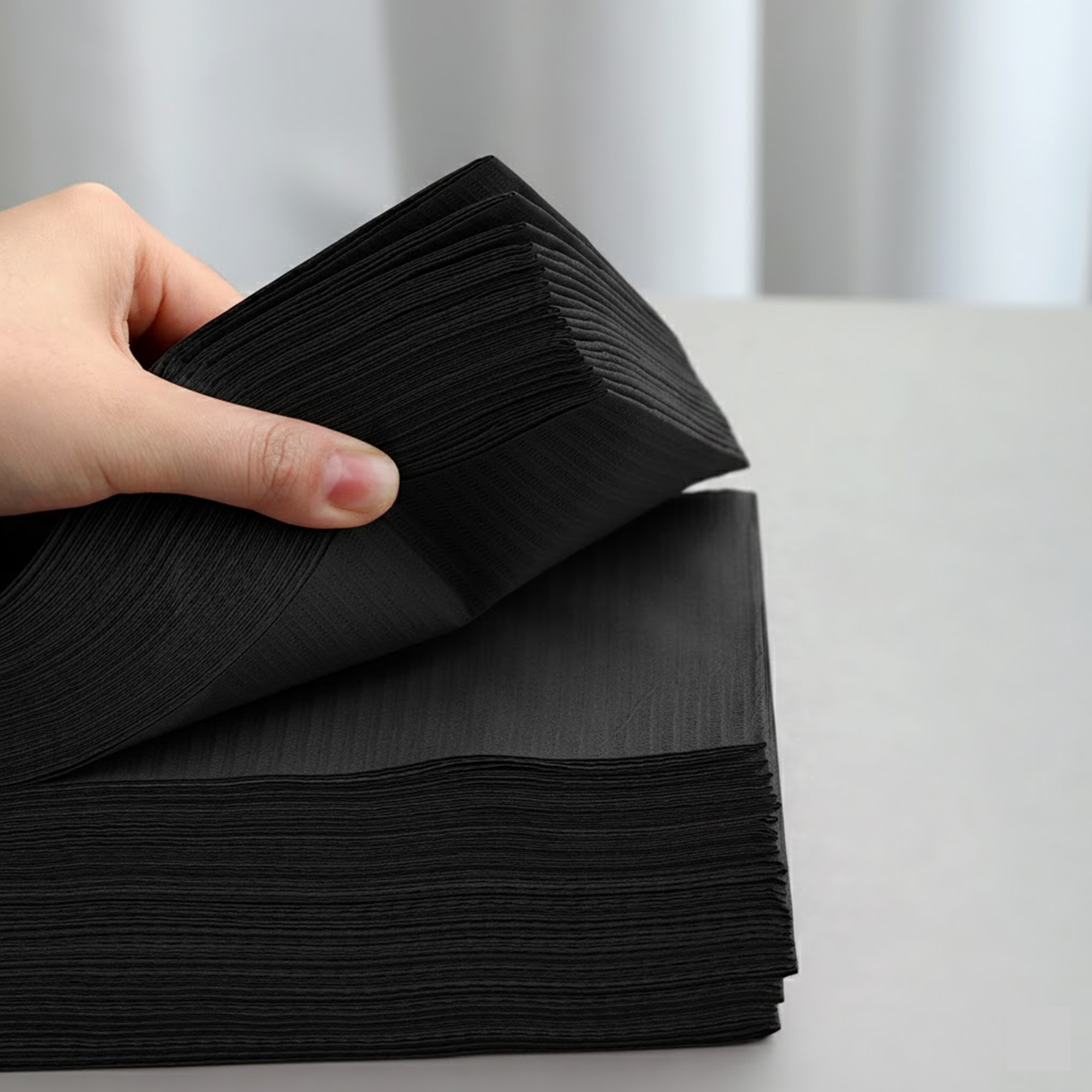 Black Diamond Embossed Dental Bibs, 3 Ply Waterproof Tattoo Bib Sheet, 13"x18", 50 Pack, Salon Nail Bibs